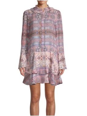 Parker Paisley Drop Waist Dress Size L